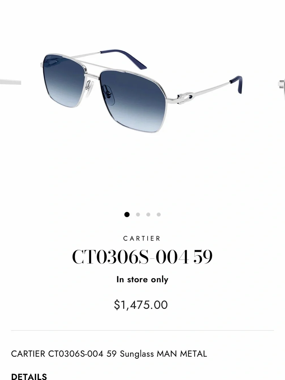 Cartier Black Sunglasses with Red Branded Case